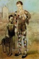 Deux saltimbanques avec un chien 1905 Cubists